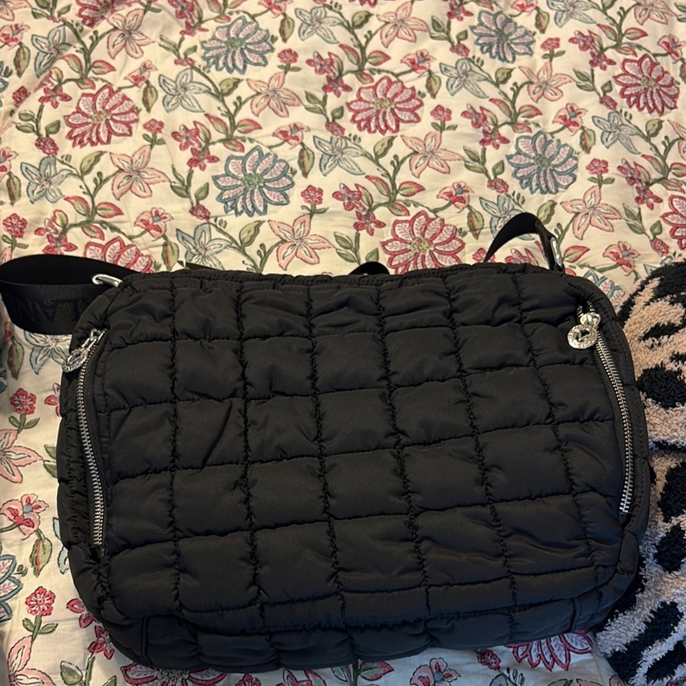 Valentino Orlandi Black Quilted Crossbody Bag